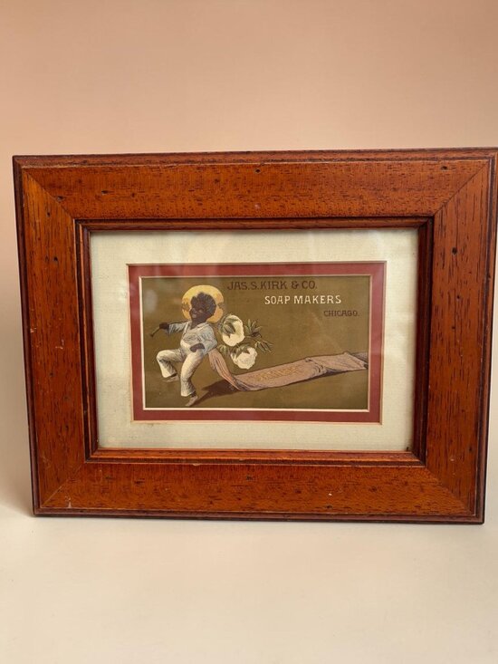 Jas S. Kirk & Co. Other - Antique Jas S. Kirk & Co. Soap Makers Advertisement In Wooden Frame